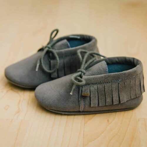 Baby Moccasins Shoe - Gray