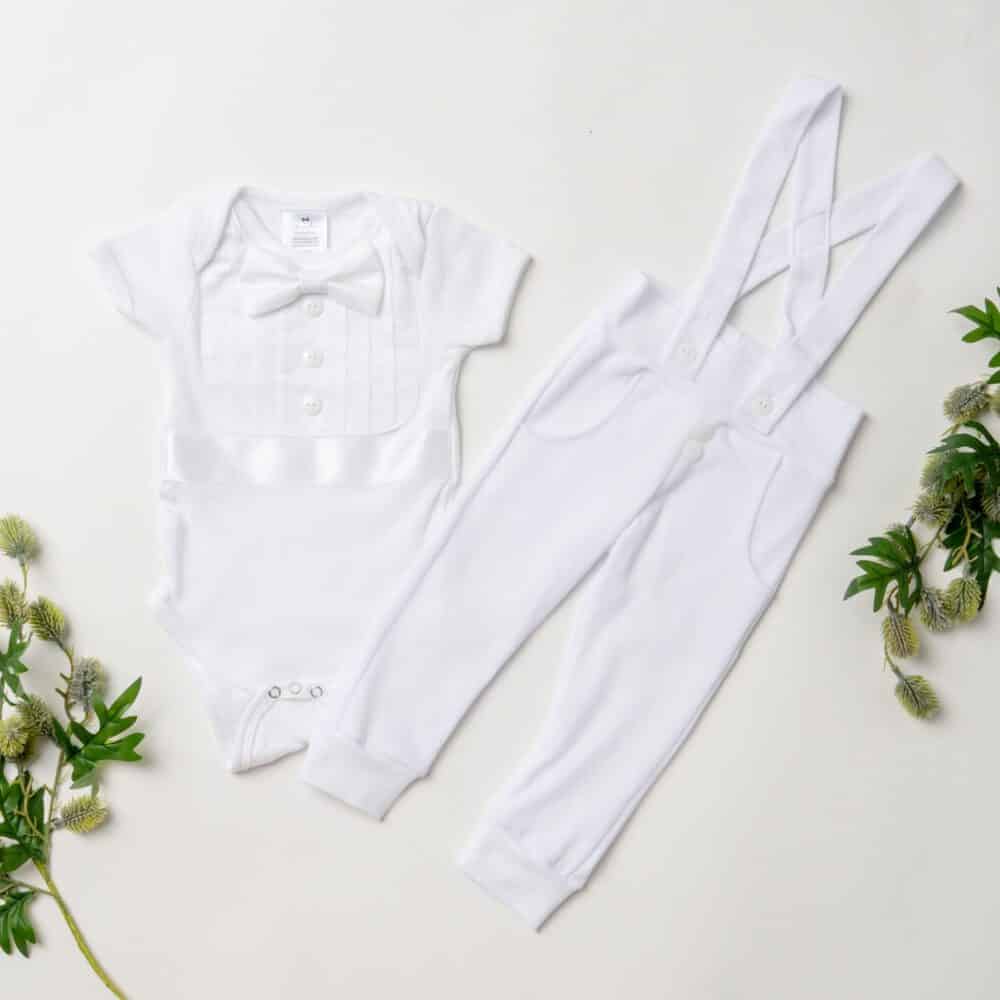 All White Baby Boy Christening Outfit