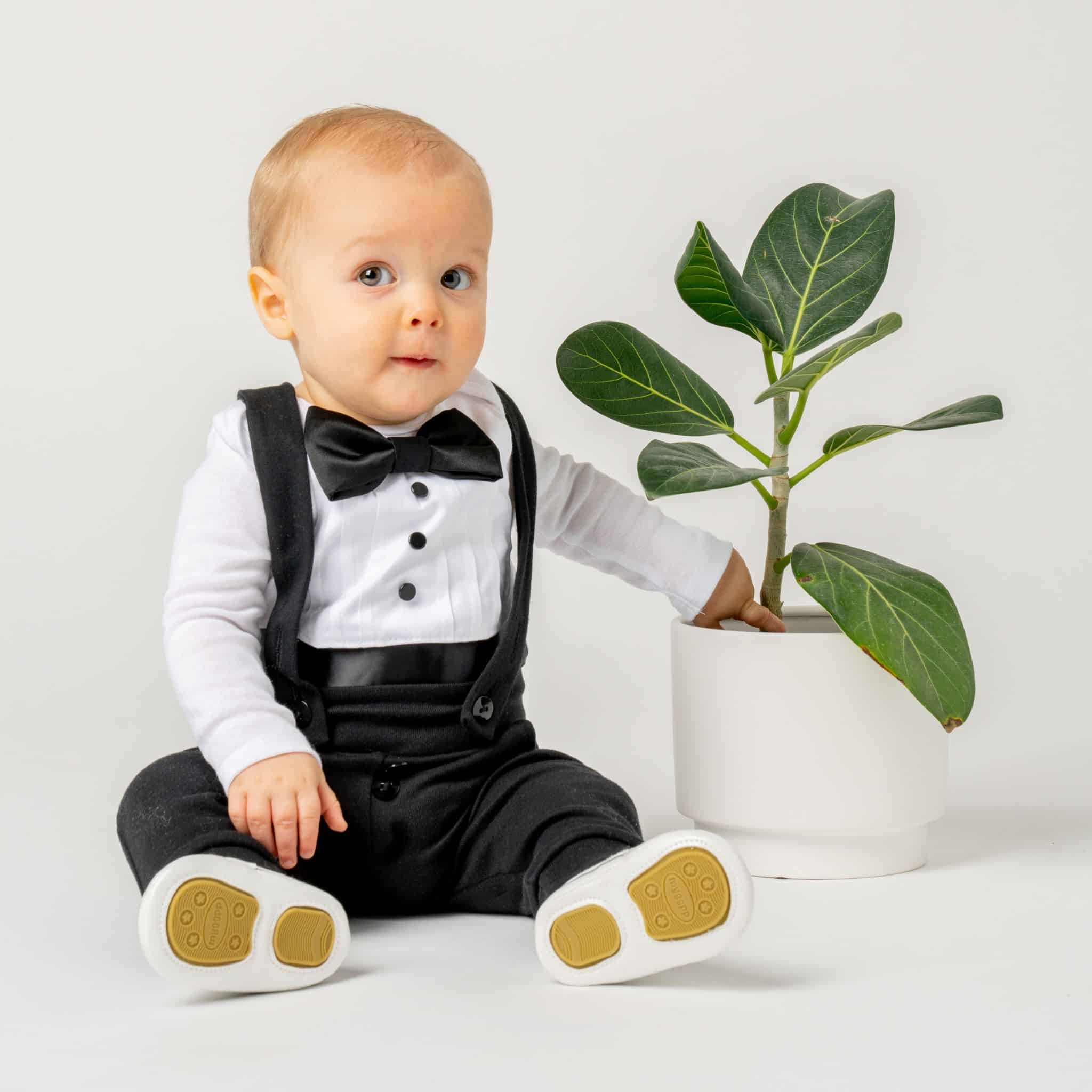 Baby Boy Wedding Tuxedo Formal Party Wear Suit Clothes Outfit Set NEWBORN 000-2 