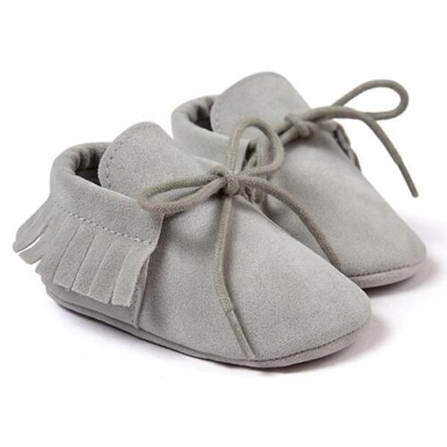 Baby Moccasin Shoe - Silver