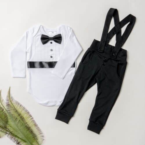 Baby Tuxedo - Black and White (Bodysuit Only)
