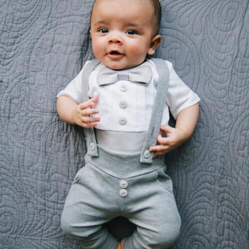 Gray Baby Tuxedo