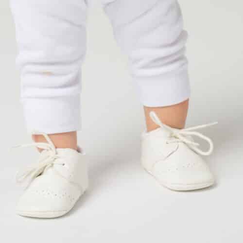 White Baby Boy Christening Shoes